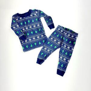 Hanna Andersson to the moon and back Christmas long John pajamas 18-24